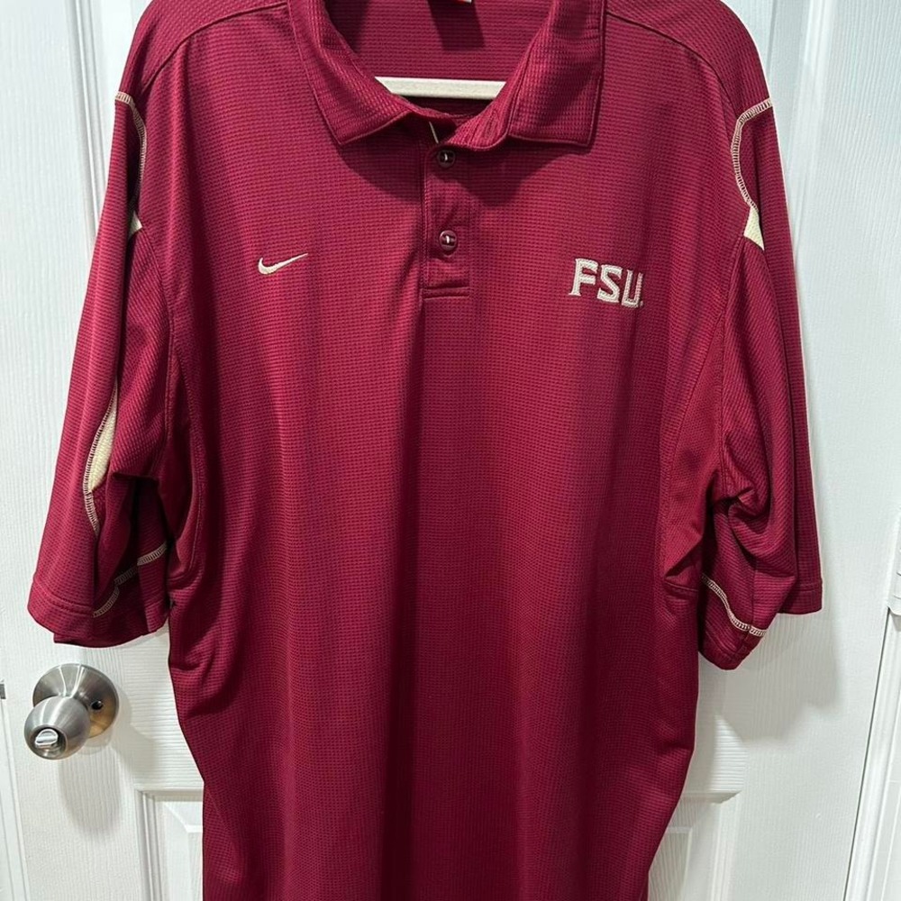 Florida State University Seminoles Nike Team Fit Dry Polo FSU Garnet Gold XXL